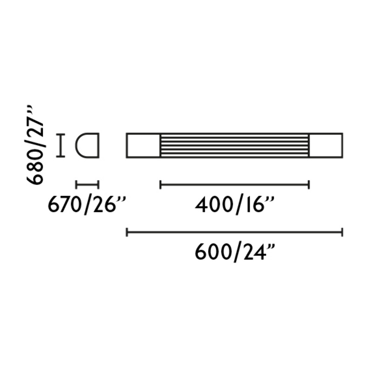 KIVA 600 APLIQUE CROMO LED 10W 3000K