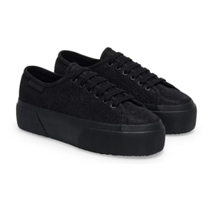 Superga - Scarpe da donna Donna Nero - 3790 Platform Jersey Lame Leggera