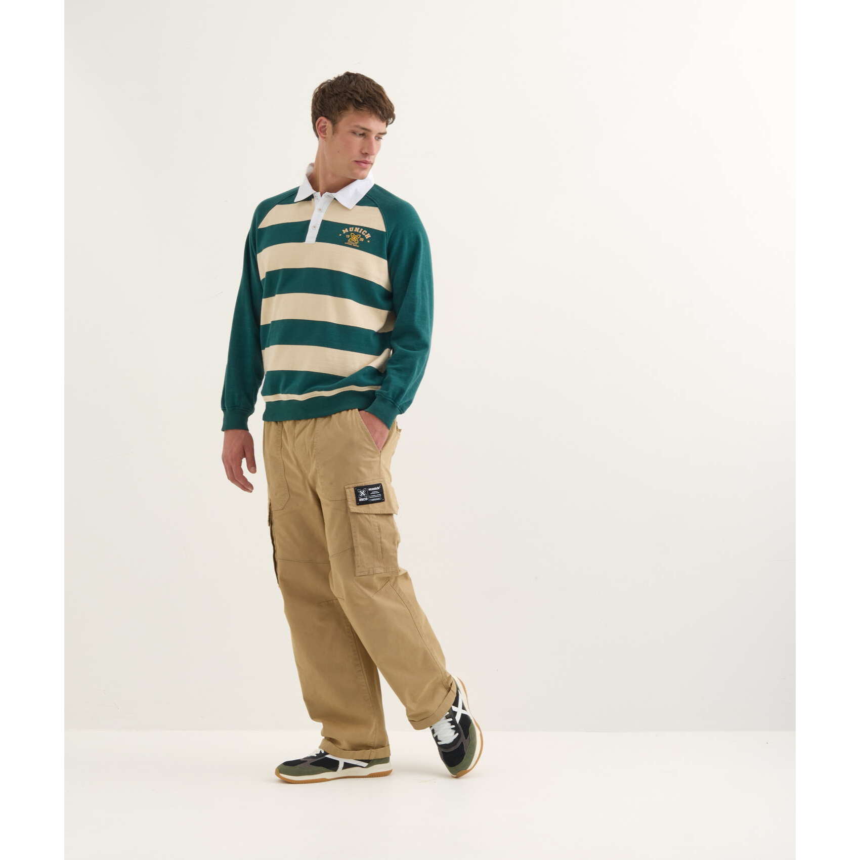 Polo MUNICH Stanford streetwear hombre de algodón orgánico verde
