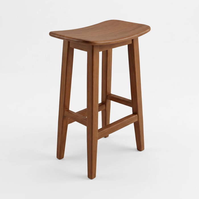 Tabouret de bar en bois de teck 65 cm - Vittoria