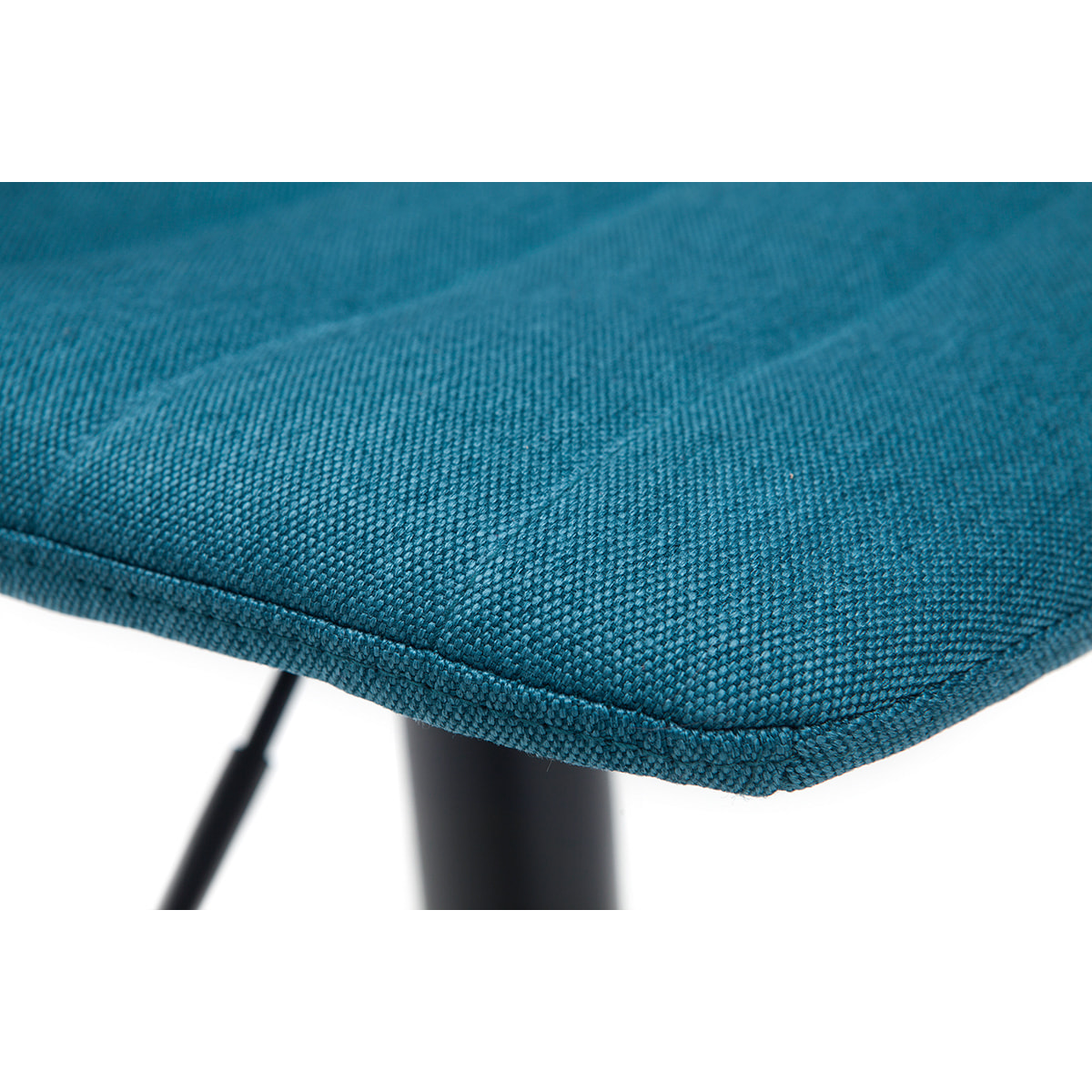 Tabourets de bar réglables en tissu et métal bleu canard (lot de 2) SAURY