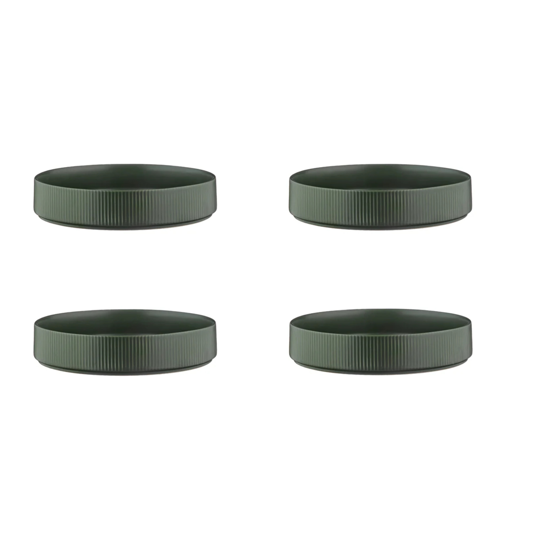Assiette creuse SCANDI Ø21,5cm - 4 pièces - Olive