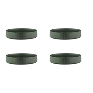 Assiette creuse SCANDI Ø21,5cm - 4 pièces - Olive