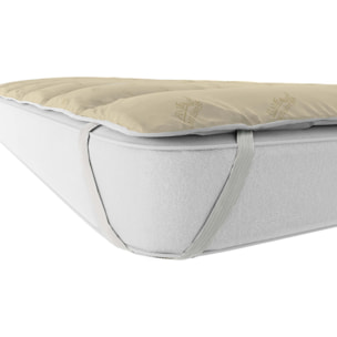 TOPPER TRAPUNTATO RAME CON ELASTICI - Made in Italy