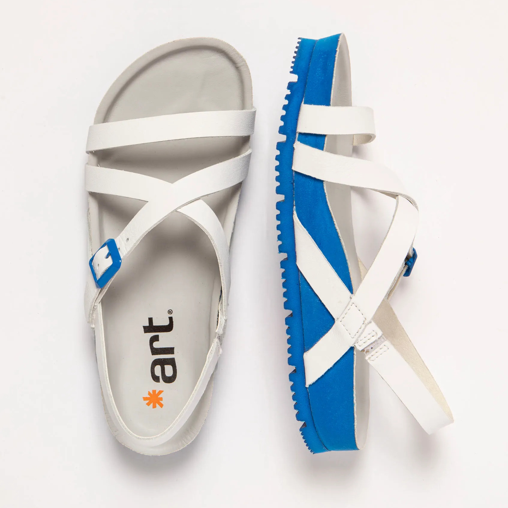 Sandalias 1619 NAPPA WHITE-BLUE /BURDEOS color White-blue