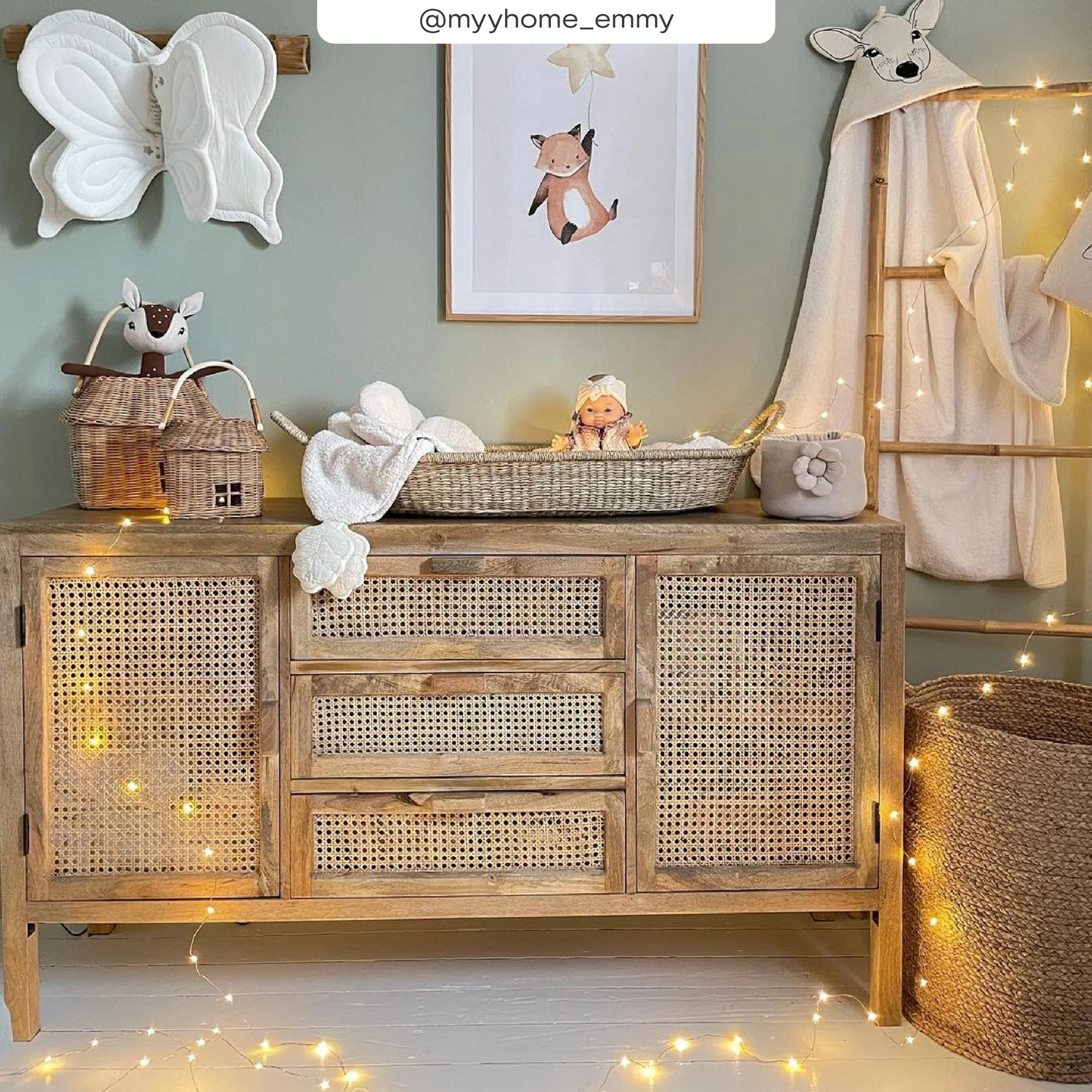 Ensemble buffet et meuble TV en bois - Tiki