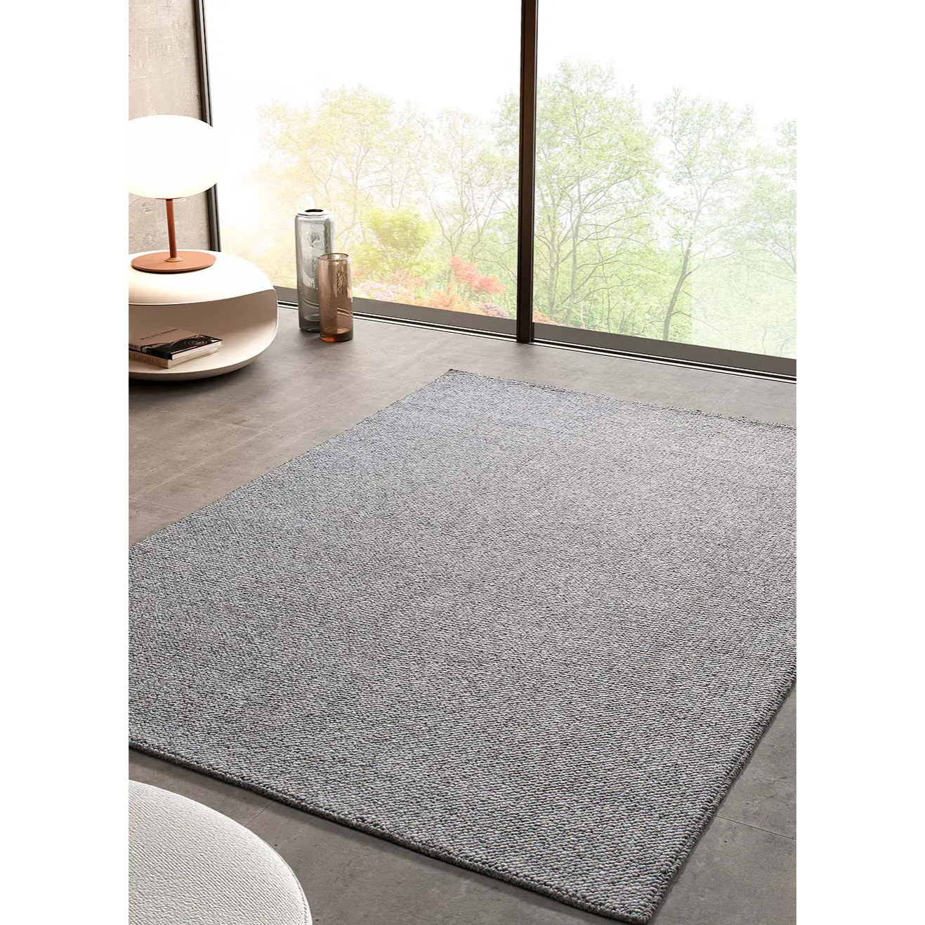 PETRA Alfombra lavable tejido en bucle en plata, varias medidas disponibles.