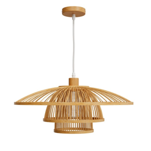 Suspension en bambou naturel et métal D50 cm - Mirabel