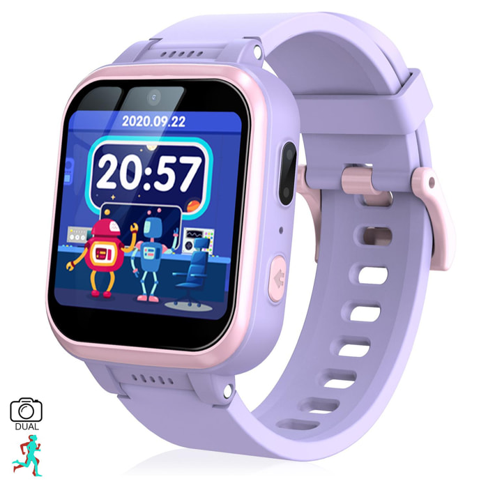 Smartwatch per bambini Y90 con foto e videocamera, 6 giochi, registratore vocale e lettore musicale.