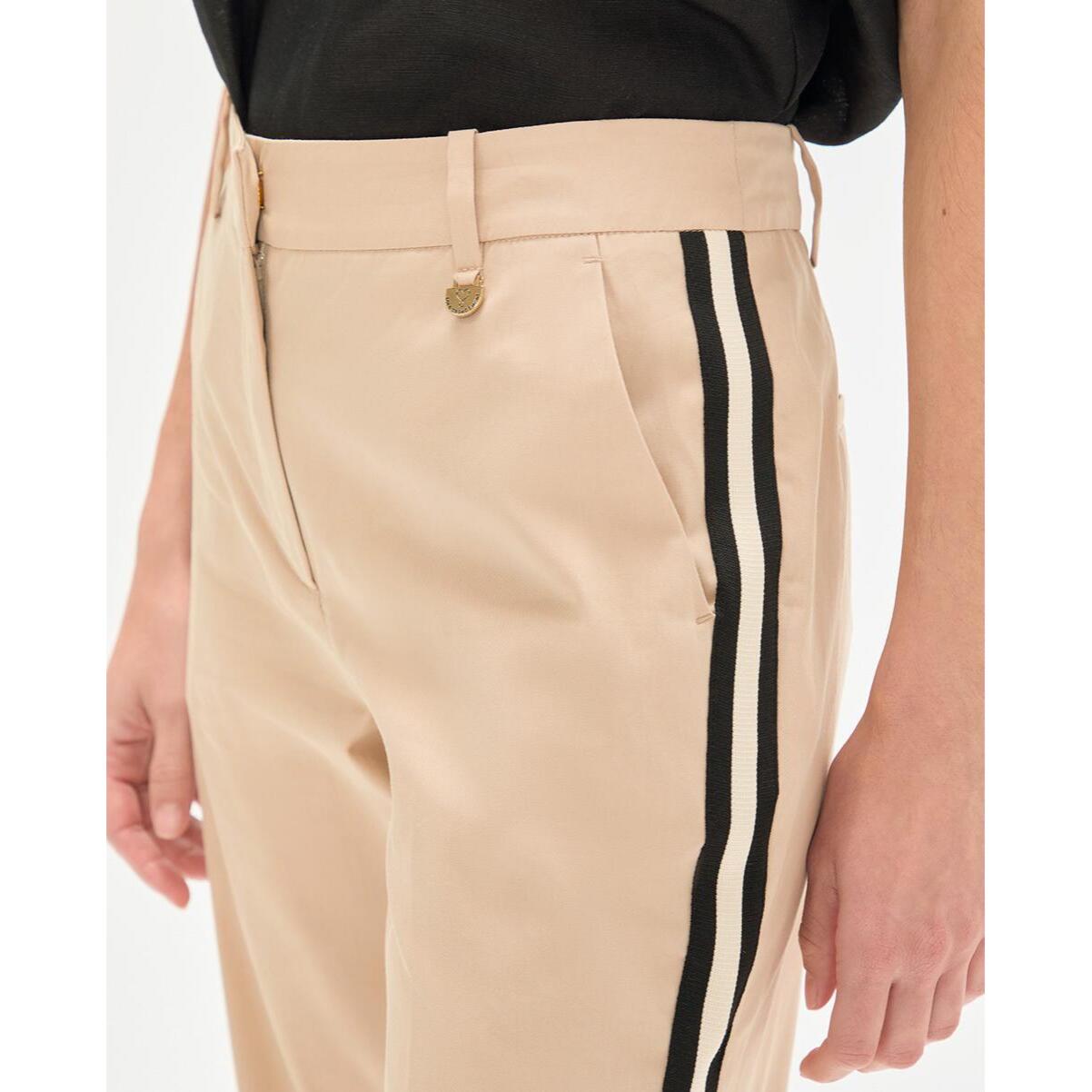 Pantaloni dritti con strisce laterali