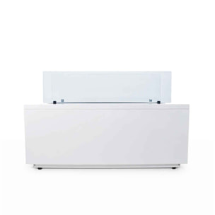 Caravaggio - Camino a bioetanolo da terra per interno ed esterno 100x40xH40 cm, colore bianco