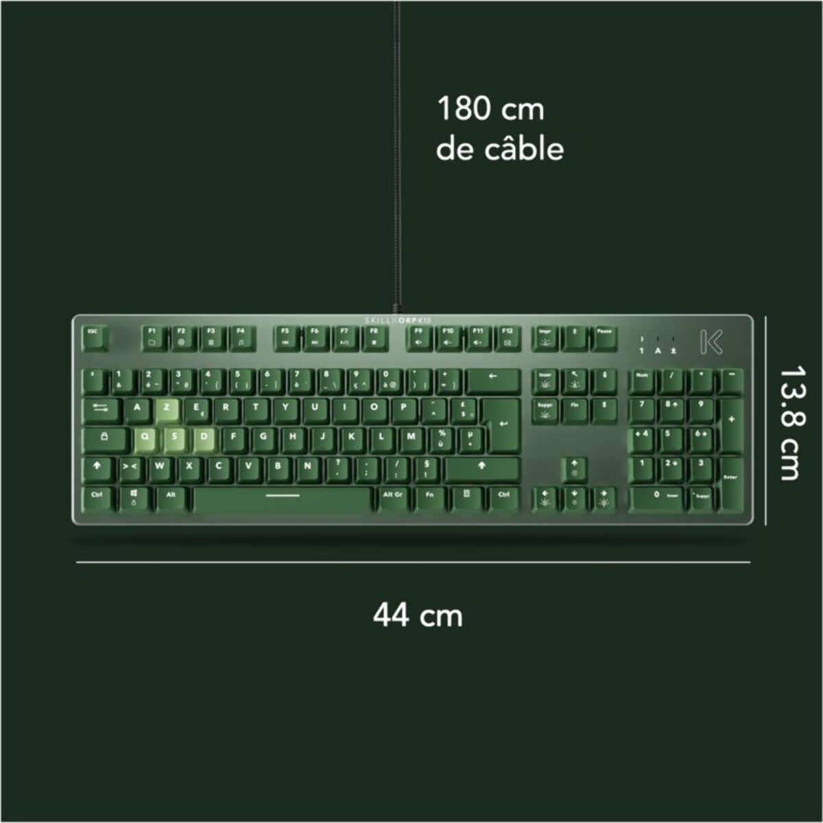 Clavier gamer SKILLKORP K15 VERT Progress