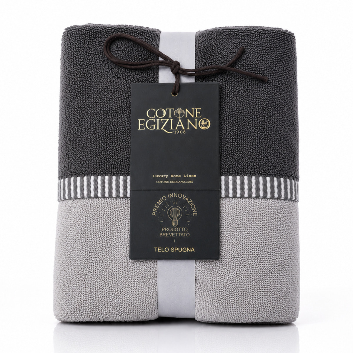 COTONE EGIZIANO Telo bagno Reverse in cotone egiziano 550 gr_Grey