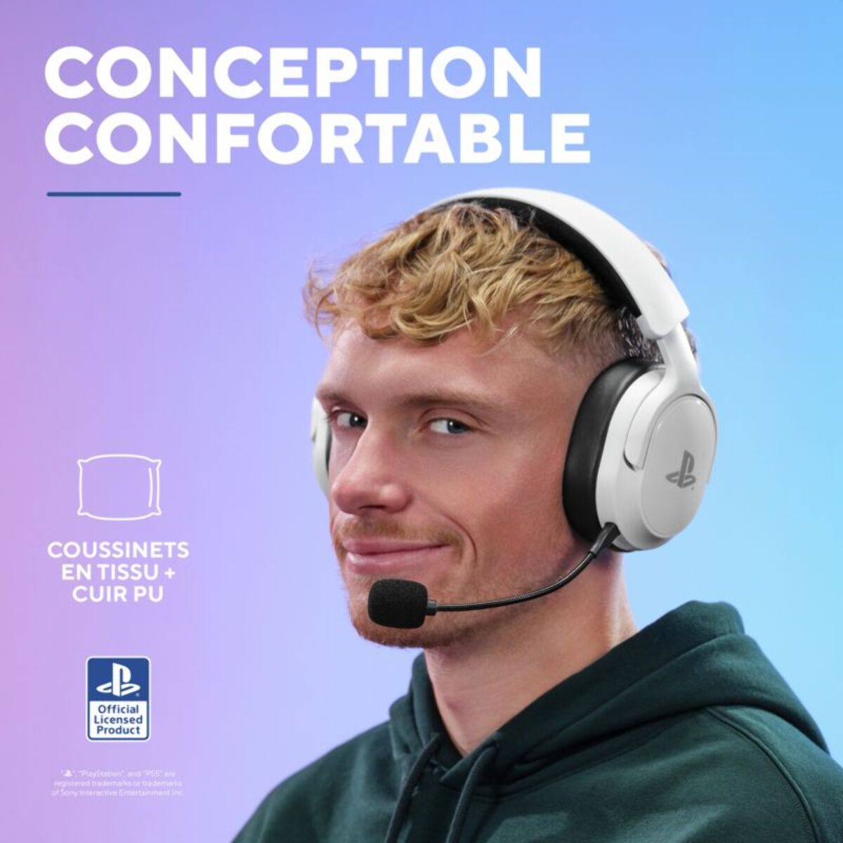 Casque gamer TRUST Forta Blanc sans fil