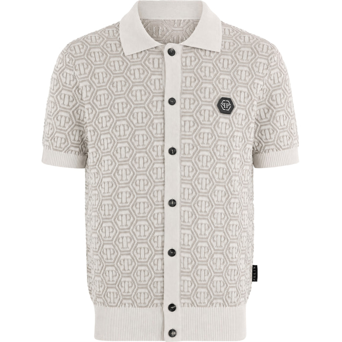 PHILIPP PLEIN Pullover dolcevita a maniche corte MONOGRAM