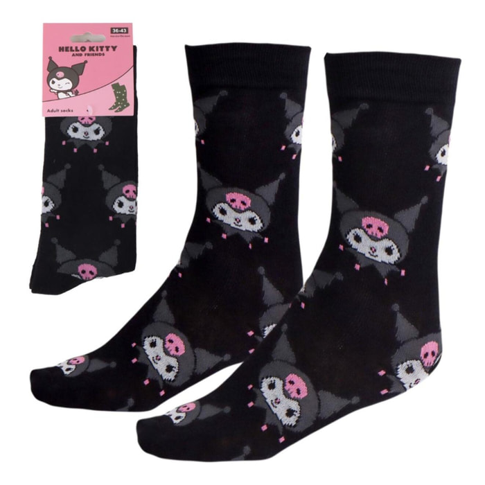 Calcetines Hello Kitty - Color Negro - Talla 36-43