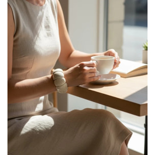 Brazalete resina diseño exclusivo imitación piedra.Elástico. Gloria Mago design