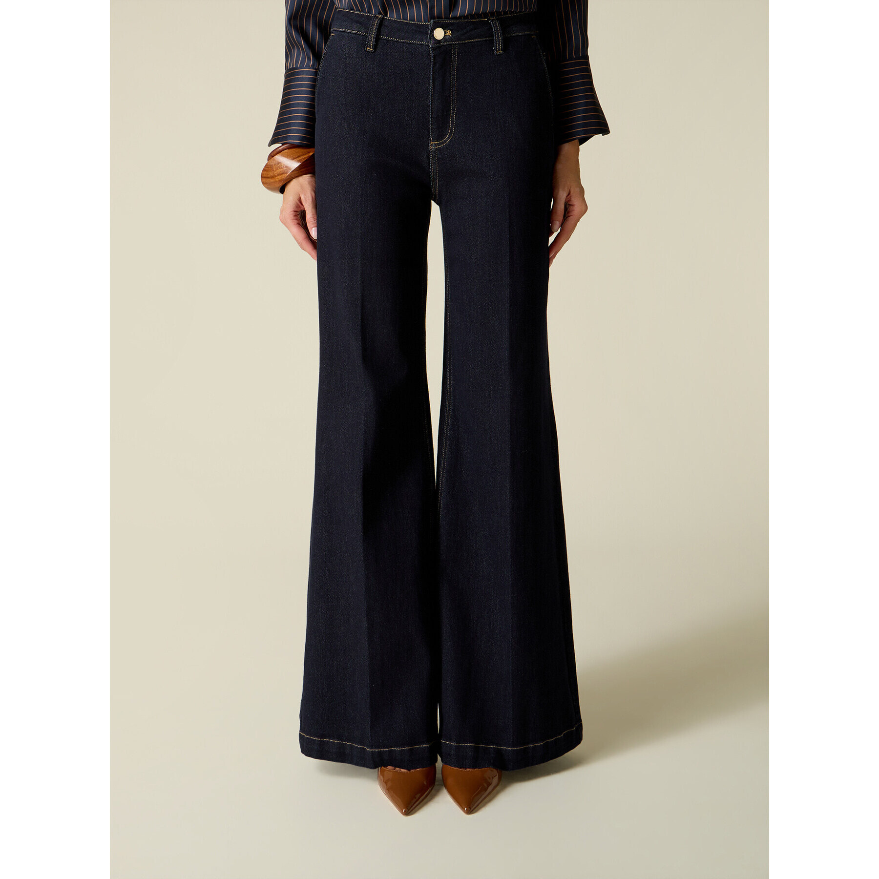 Oltre - Jeans a palazzo - Blu