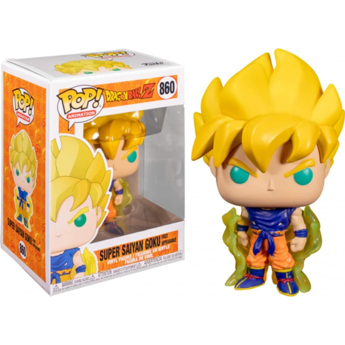 Dragon Ball Z S8 Funko Pop Animazione Vinile Figura Super Saiyan Goku Prima Apparizione 9 cm