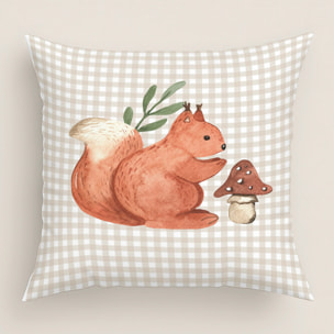 Cool Kids - Funda de Cojín Estampado - Con Cremallera - Sin relleno - 100% Algodón - Woodland