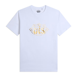 T-shirt Uomo Girocollo in Cotone con Logo VIS Oro