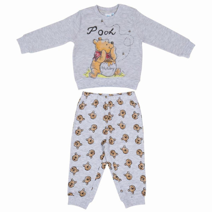 Pigiama lungo Baby Winnie The Pooh Grigio Lui Disney Multicolor