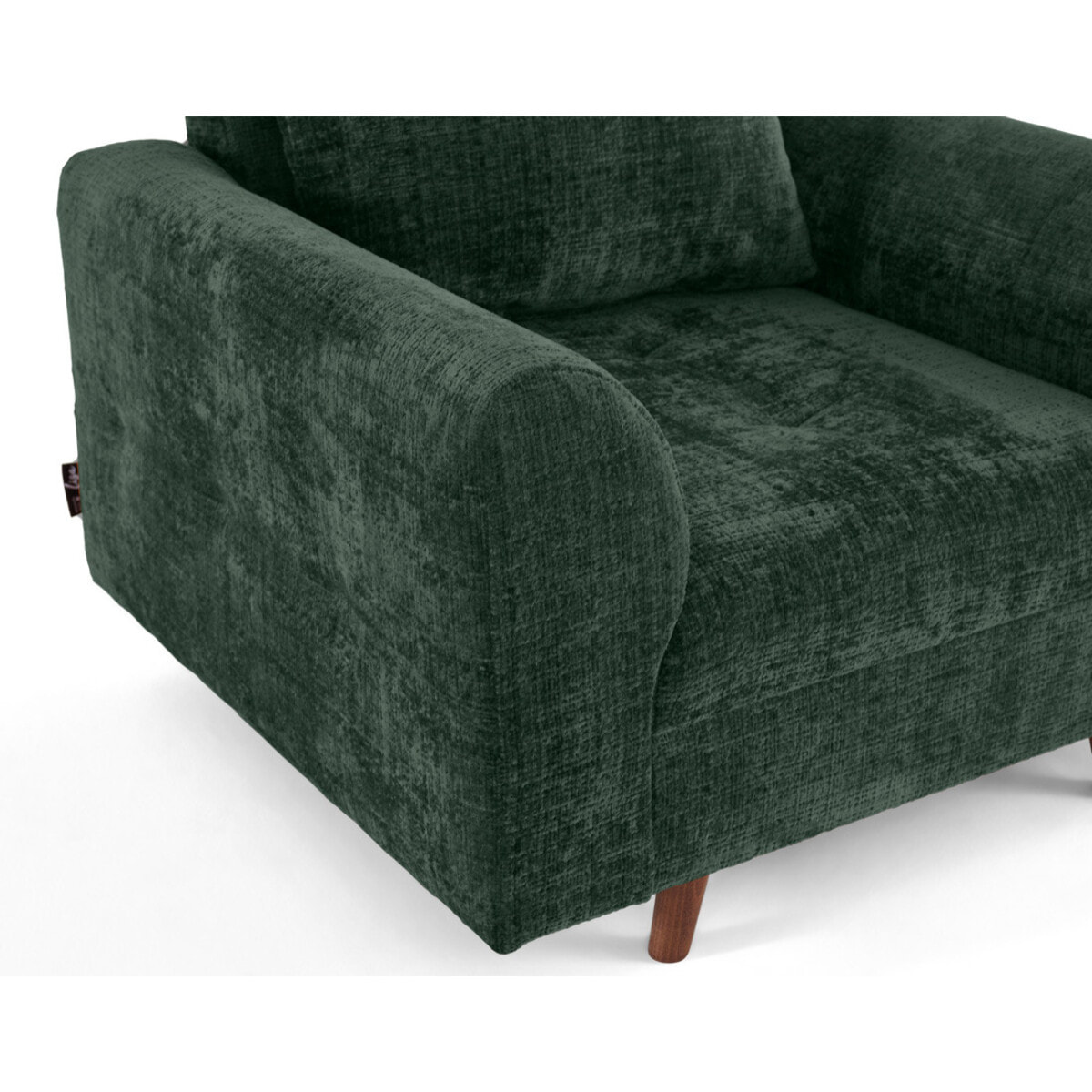 Rune - fauteuil en velours texturé - Vert