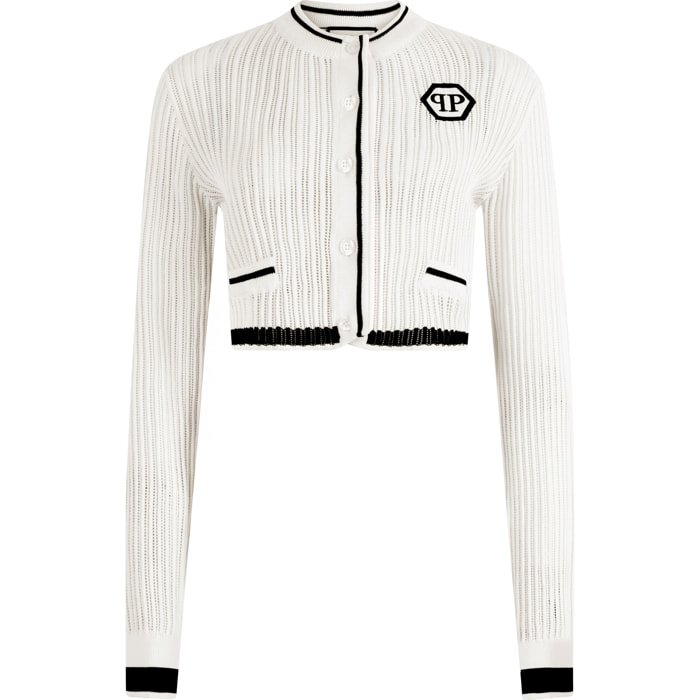 PHILIPP PLEIN Knitted Cardigan Hexagon Hexagon