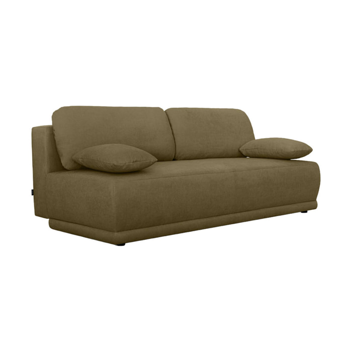 Banquette convertible 3 places tissu chenille avec coffre NELSON