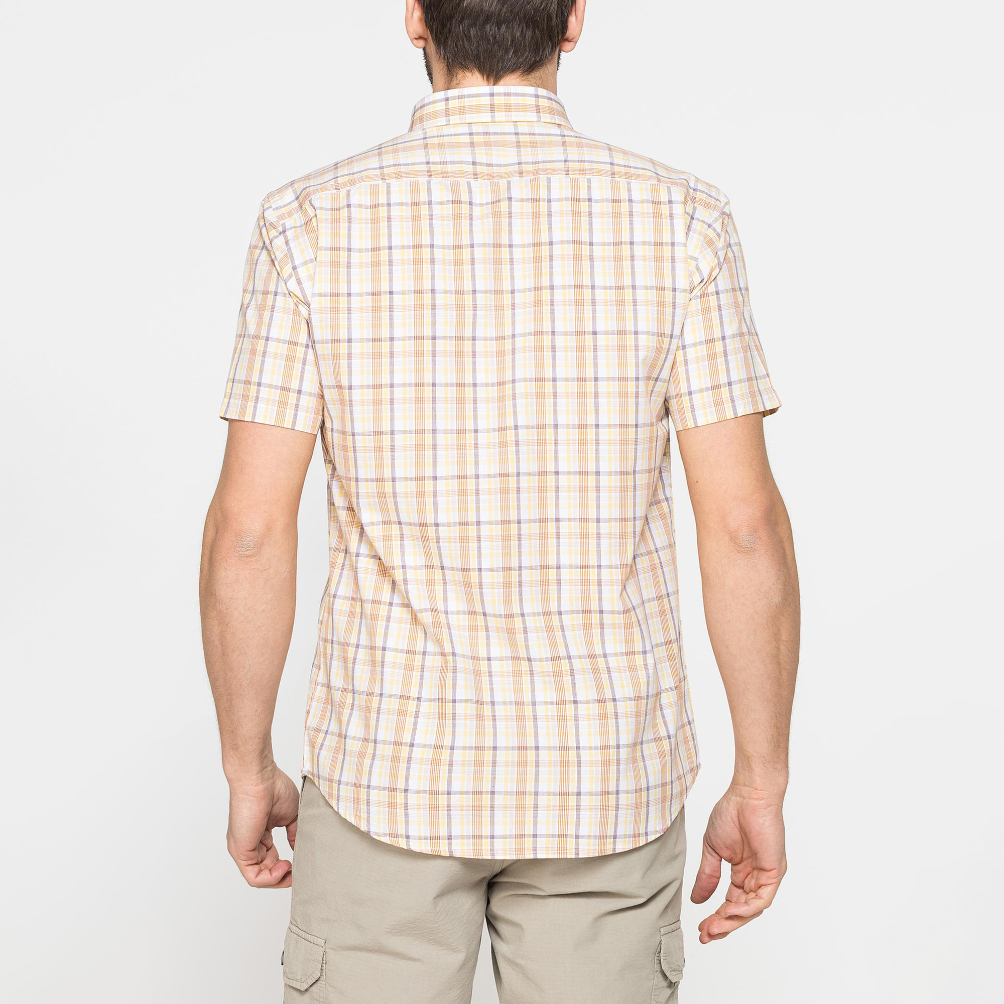 CAMICIA A MANICA CORTA IN COTONE CON FANTASIA