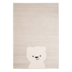 Tapis intérieur enfant beige crème petit ourson ELLIOT