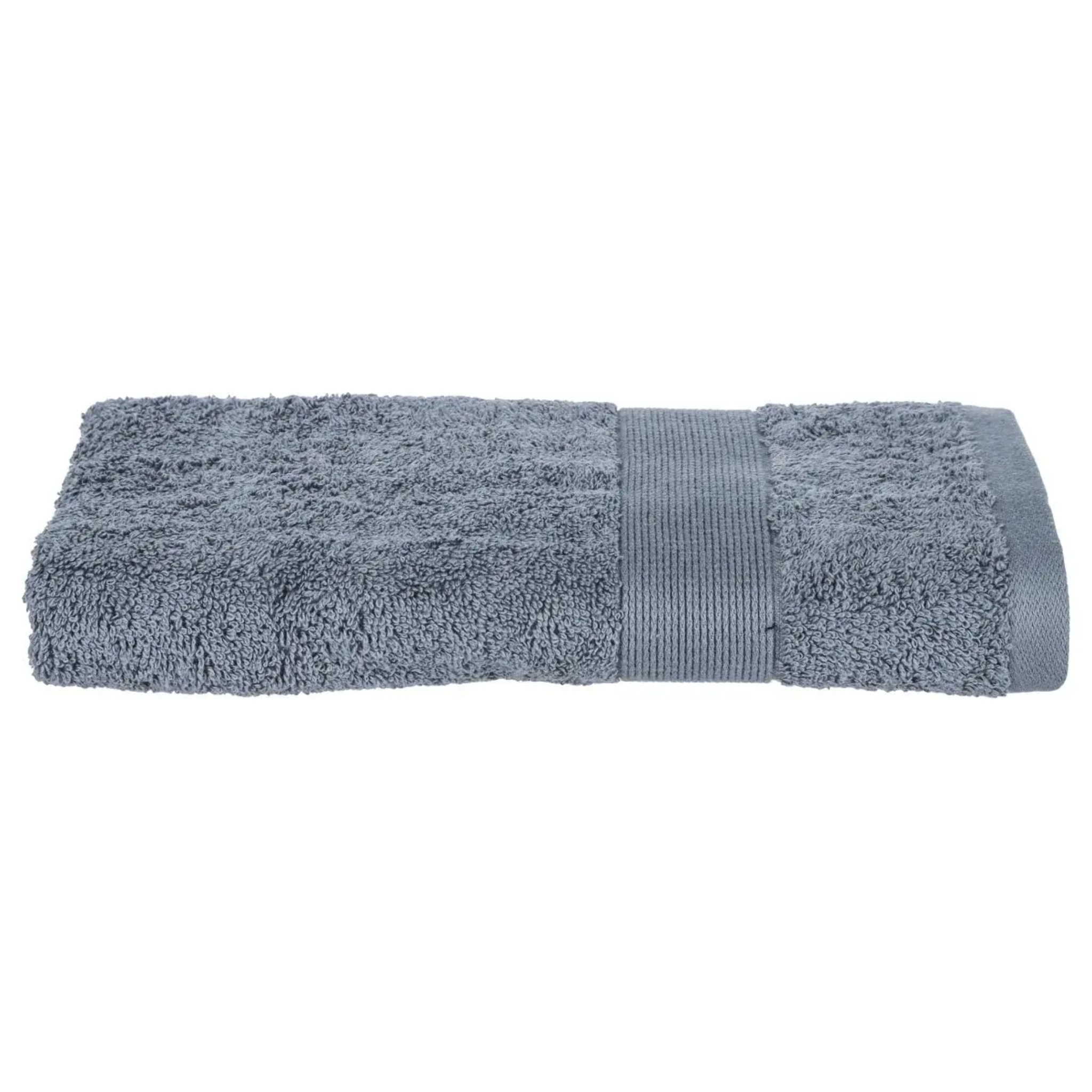 Serviette de toilette "Essentiel" coton gris 50x90cm