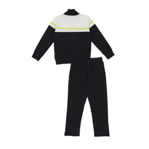 Chándal de niña neón con cuello alto y cremallera