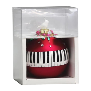 Sfera con decoro pianoforte - Pezzi 3 - ROSA - Bianchi Dino SpA