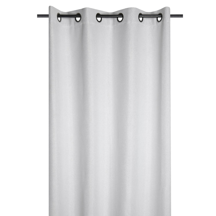 Rideau occultant  -  - Effet tweed - Ecru