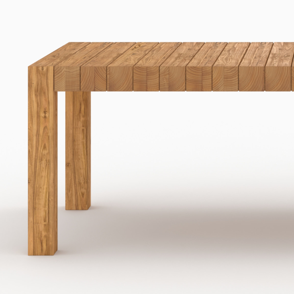 Table de jardin rectangulaire en bois de teck recyclé 10 personnes - Zia