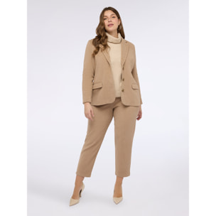 Fiorella Rubino - Blazer de terciopelo con puntos de luz - Beige