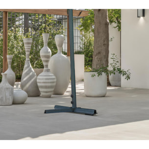 Tonnelle 2 pans 3,5m - acier - gris anthracite - COLUMBA