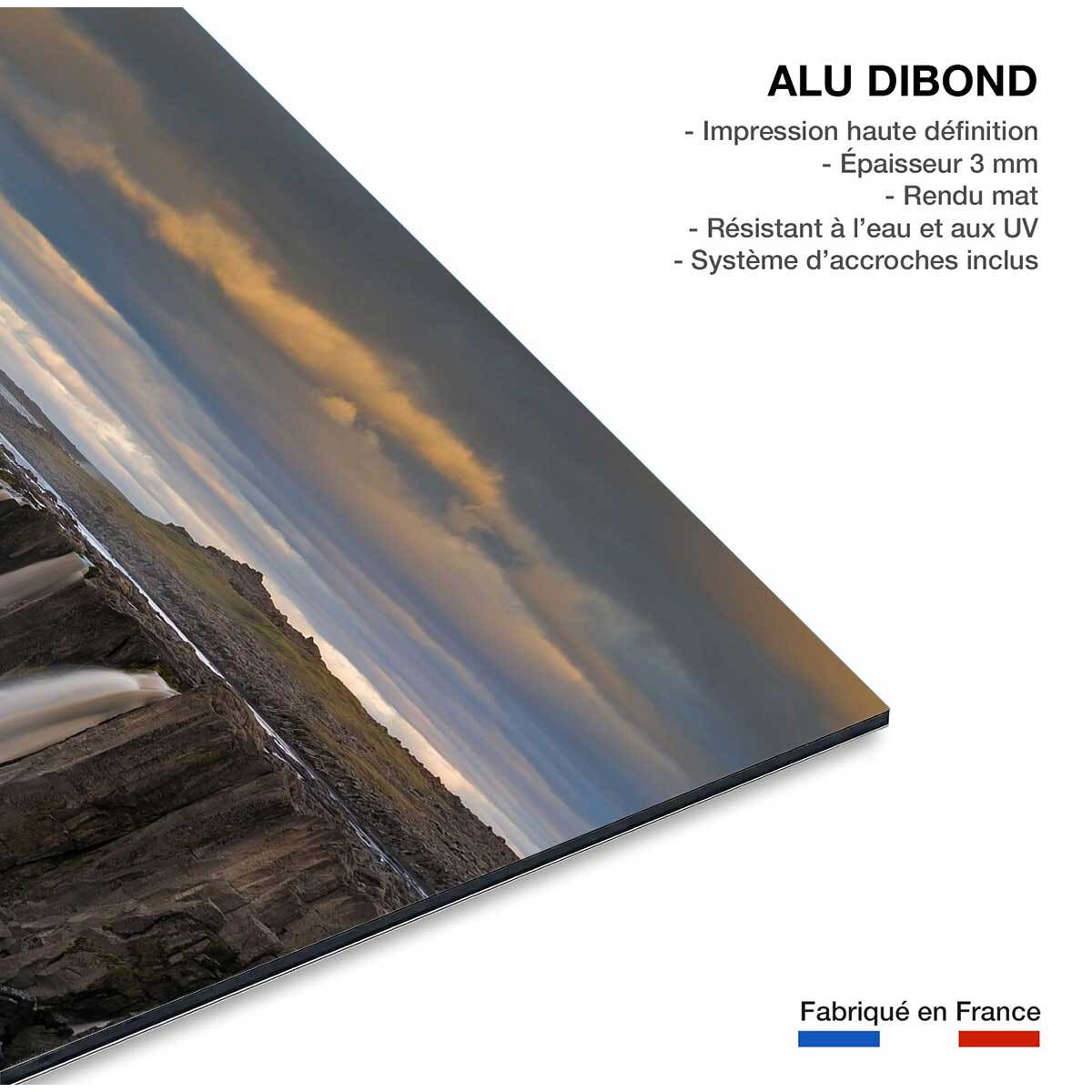 Tableau Chute d'eau by night Tableau alu Dibond