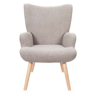 Fauteuil Bouclette Taupe