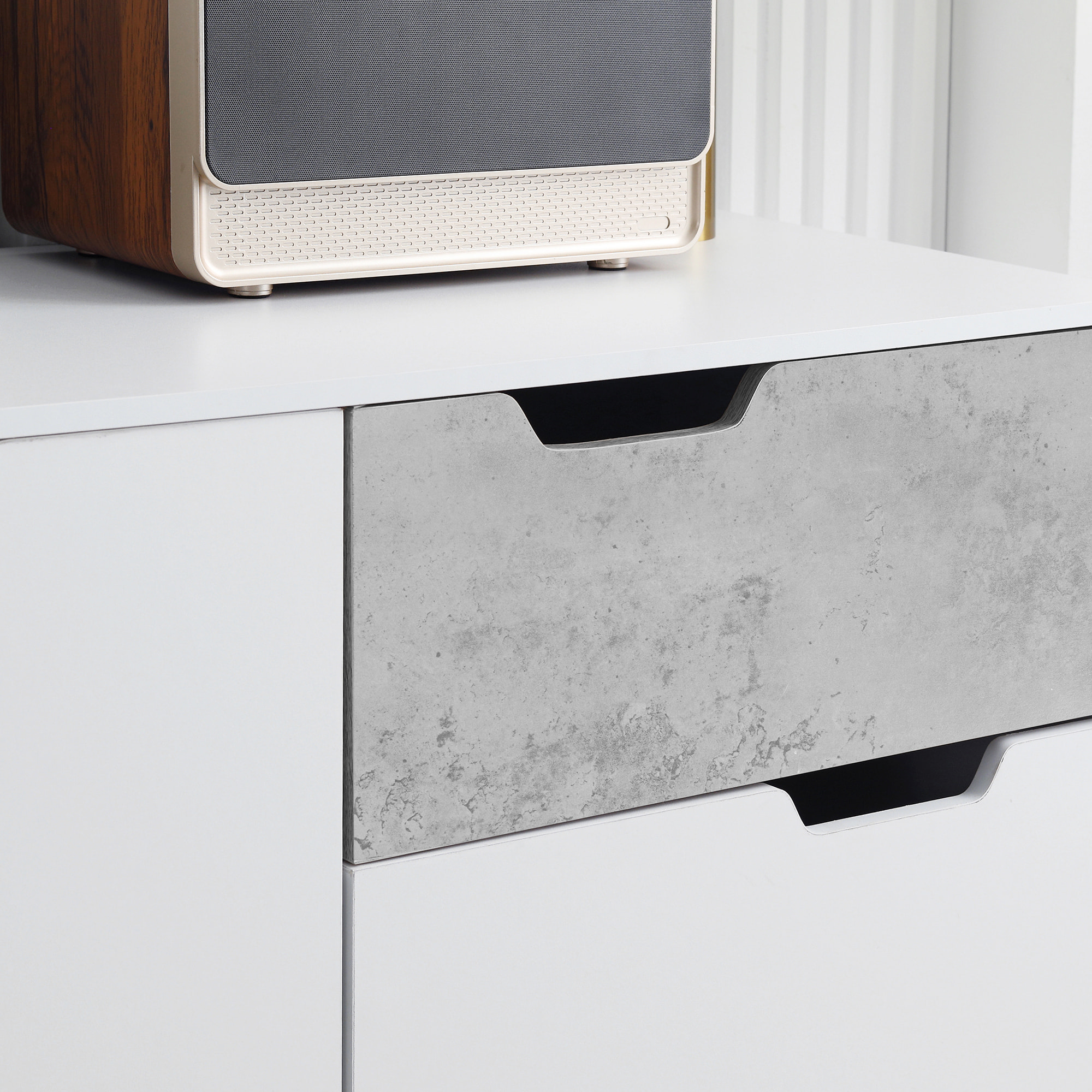 Armario de Salón con 2 Puertas 1 Cajón para Oficina Estudio 98x39x81,5 cm Blanco