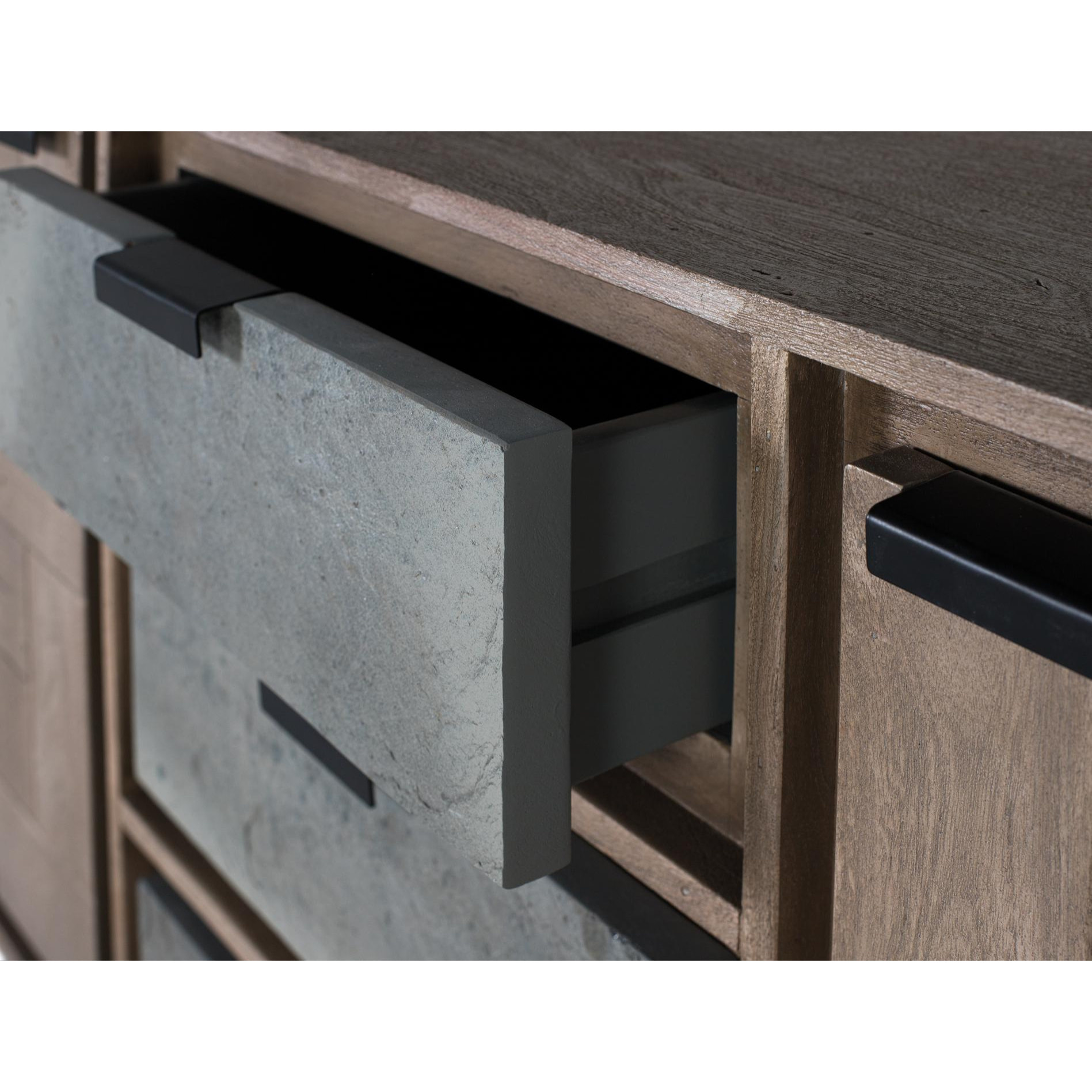 Aparador de Madera de Acacia Estilo Indutrial Moderno