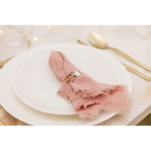LOT DE 4 RONDS DE SERVIETTES DIAMANTS