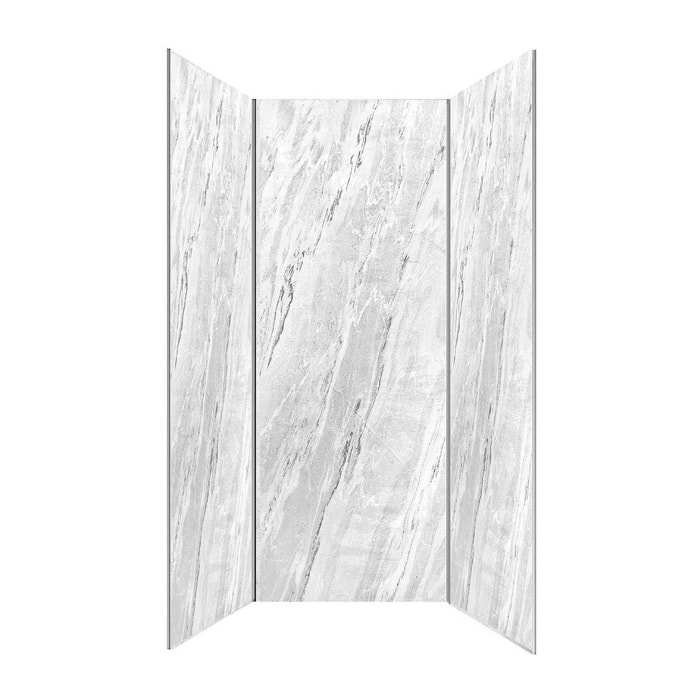 Pack 3 Panneaux Muraux Pierre Artic Storm 90x210cm et Profilés Chrome - STONE'IT