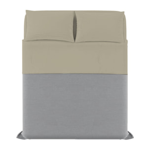 COMPLETO LETTO MAX COLOR MADE IN ITALY COTONE- TORTORA MATRIMONIALE