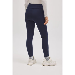 Comodi leggings termici in pile blu navy