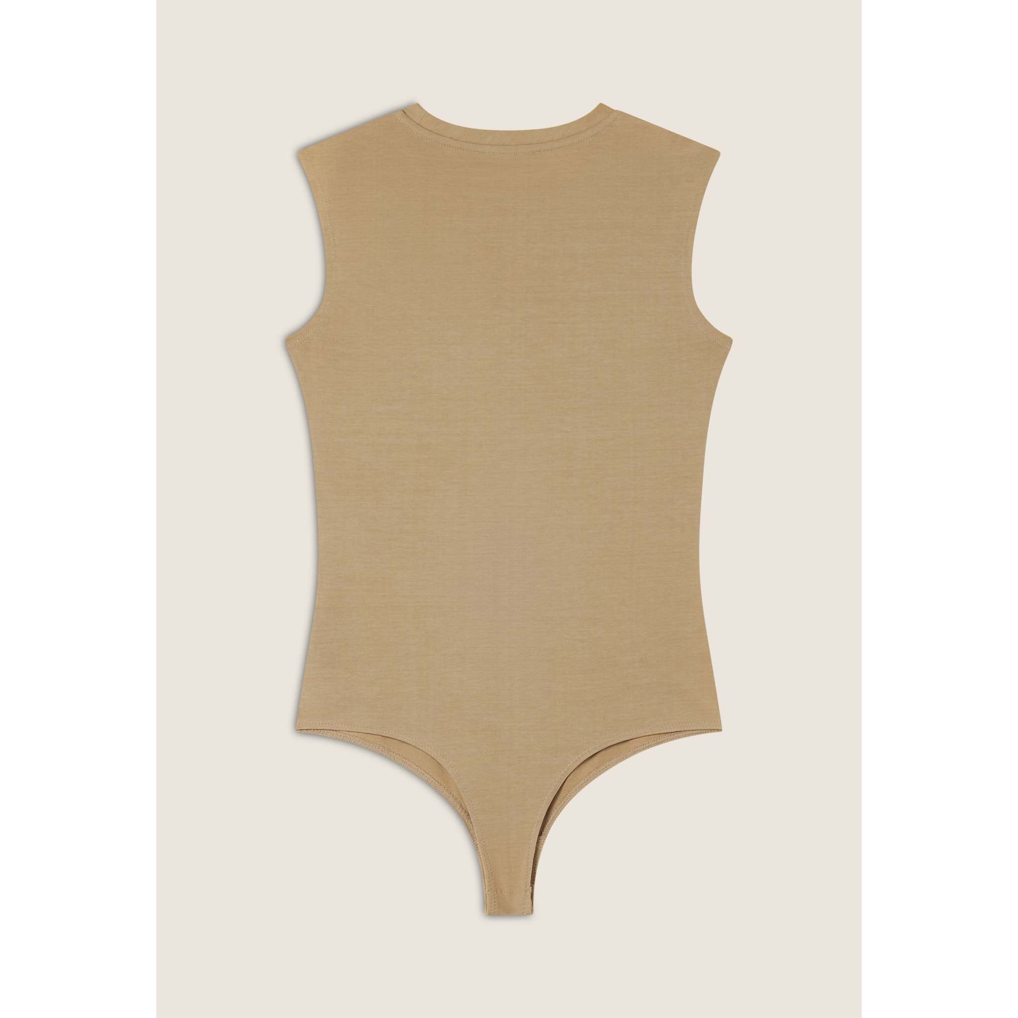 Body senza maniche in jersey stretch con logo strass