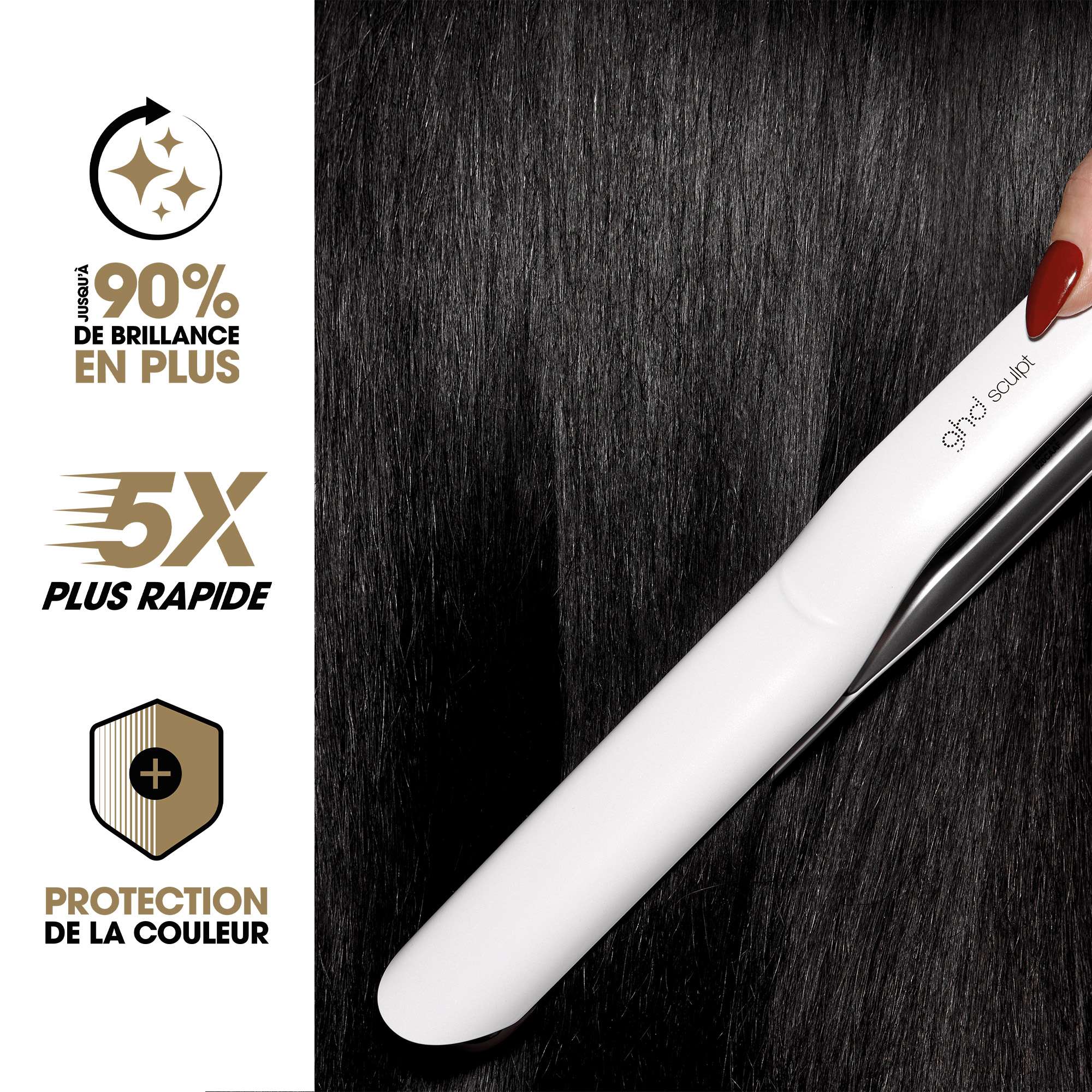 Lisseur interactif ghd Sculpt blanc