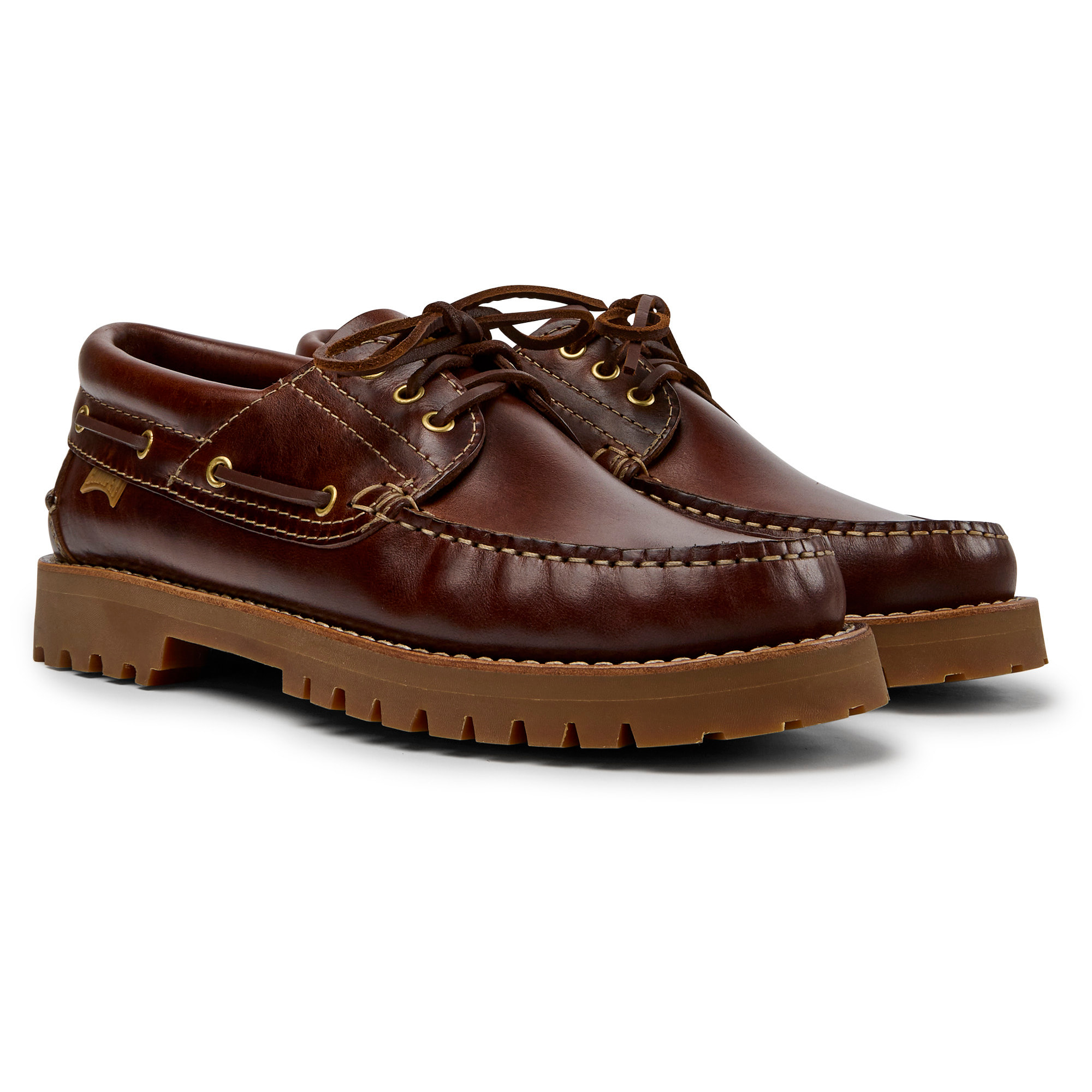 Scarpe stringate - CAMPER Nautico - Marrone - Pelle liscia