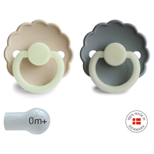 Frigg Pack 2 Chupetes Night Silicona Daisy